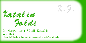 katalin foldi business card