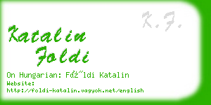 katalin foldi business card